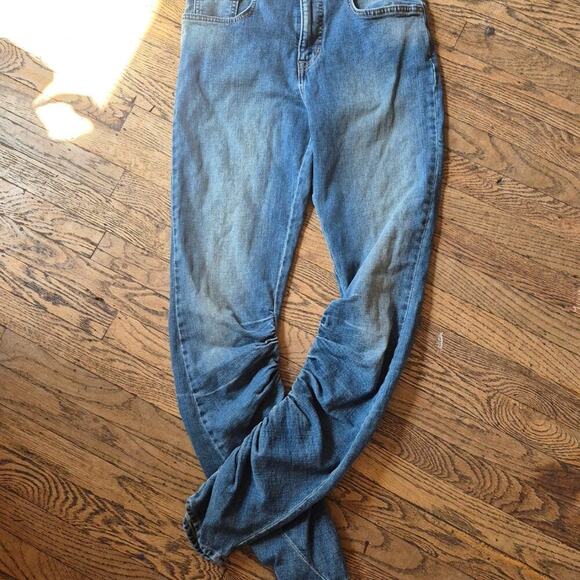 We The Free Denim - We The Free Free People Deliah Stacked Lowrise jeans‎ stretch womens sz 28 or 6